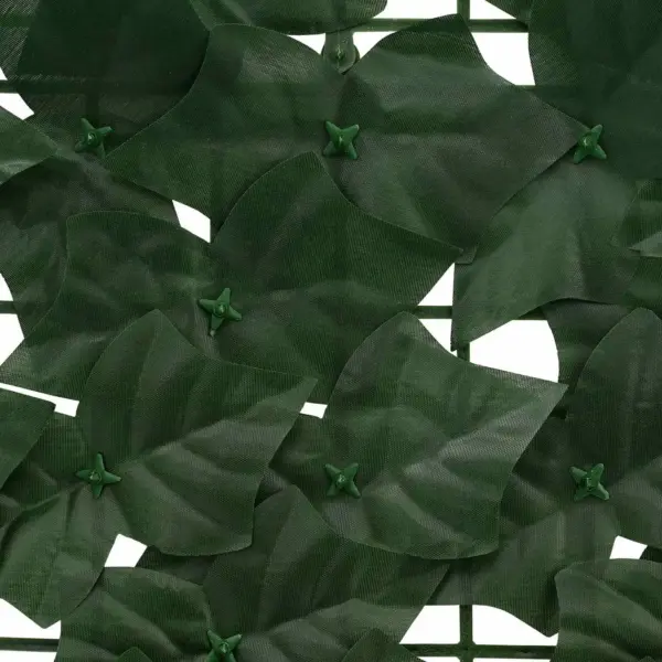 Rõdu privaatsusekraan lehemustriga, tumeroheline, 400 x 150 cm – 4