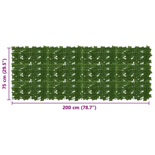 Lehemustriga rõdu ja aia privaatsusekraan, roheline, 200 x 75 cm – 5