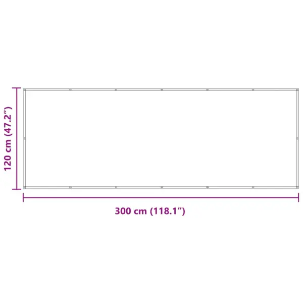 Rõdu privaatsuskate triibuline, helehall-valge, 120 x 300 cm - 8