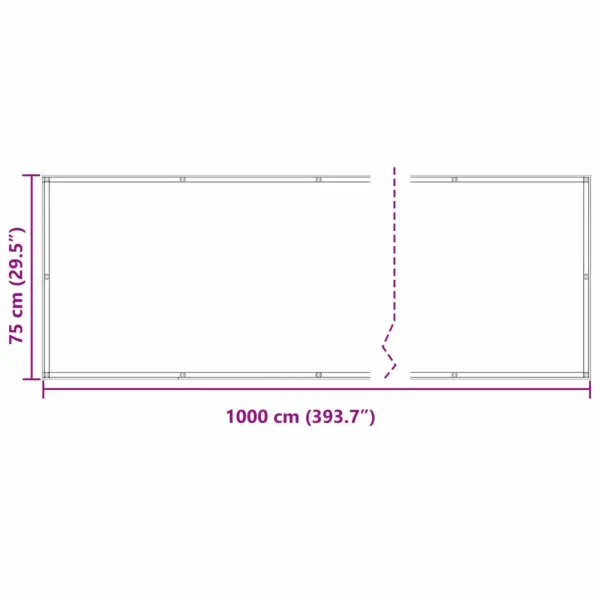 Rõdu privaatsuskate veinipunane 75 x 1000 cm, PU-kattega Oxford-kangas, alumiiniumist öösid - 6