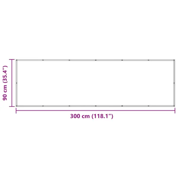 Rõdu privaatsuskate veinipunane, UV- ja veekindel, alumiiniumist öösidega, 90 x 300 cm - 7