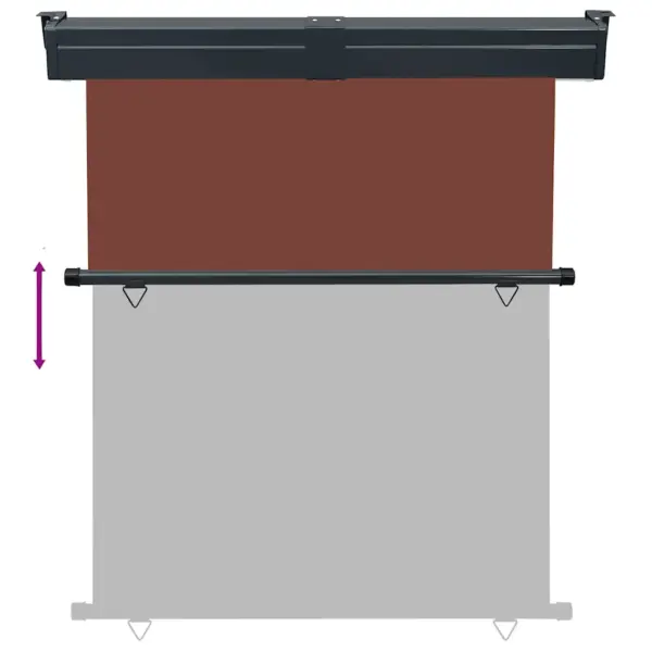Rõdu privaatsuskülgsein, UV- ja veekindel, pruun, 145 x 250 cm – 5
