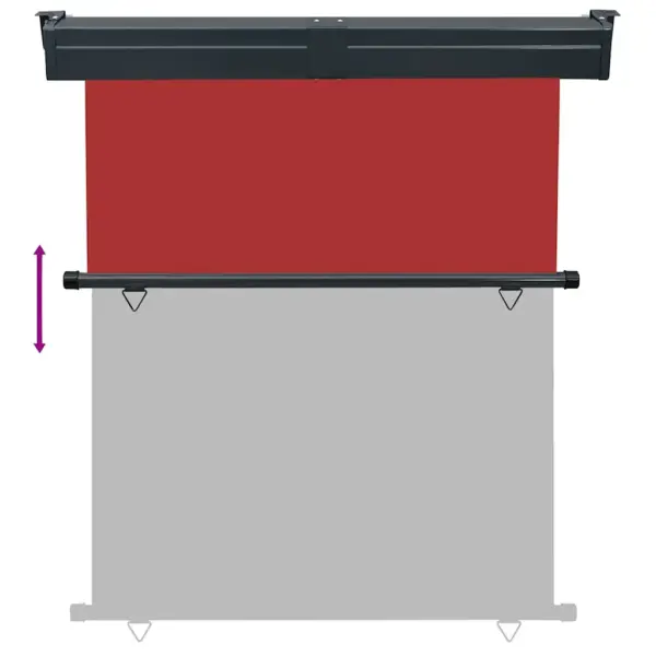Rõdu vertikaalne külgsein, UV- ja veekindel, automaatse tagasikerimisega, punane, 145 x 250 cm – 5