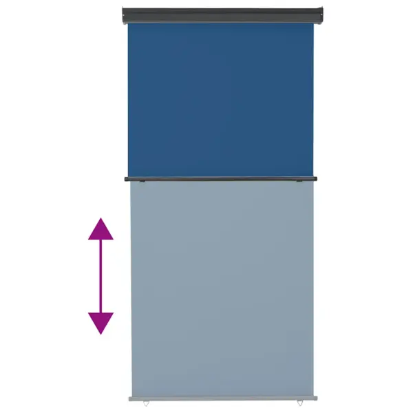 Rõdu vertikaalne külgsein kassett-ruloo, sinine, UV- ja veekindel, 125 x 250 cm – 5