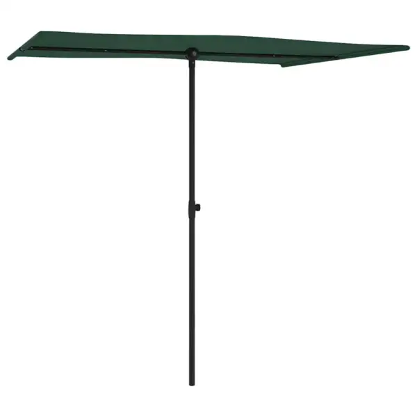 Lame aia päikesevari alumiiniumpostiga, roheline, 200 x 150 cm, reguleeritava kõrgusega, 180° pööratav - 3