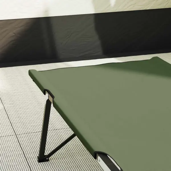 Kokkupandav telgvoodi, roheline Oxford-kangas ja terasraam, 206 x 76 x 47 cm – 3