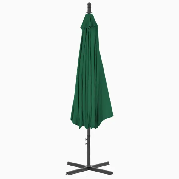 Konsooldisainiga päikesevari ristalusega, roheline, 300 cm - 4