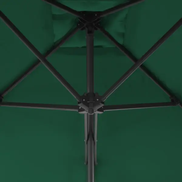 Roheline ripp-päikesevari teraspostiga, 300 cm, 360° pööratav – 5