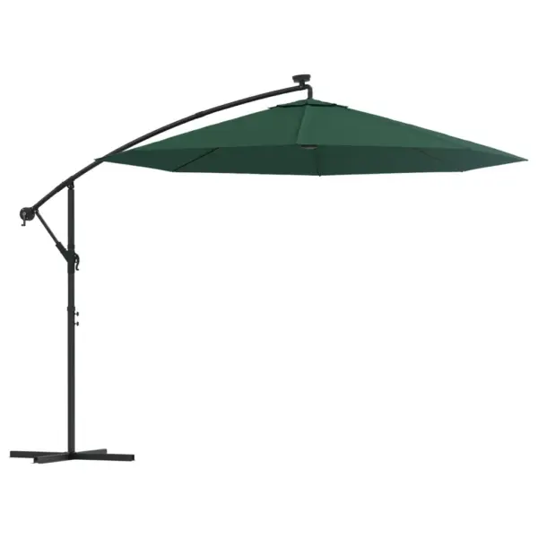 Rippuv päikesevari LED-valgustusega, roheline, 300 cm - 2