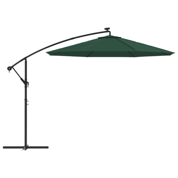 Rippuv päikesevari LED-valgustusega, roheline, 300 cm - 4