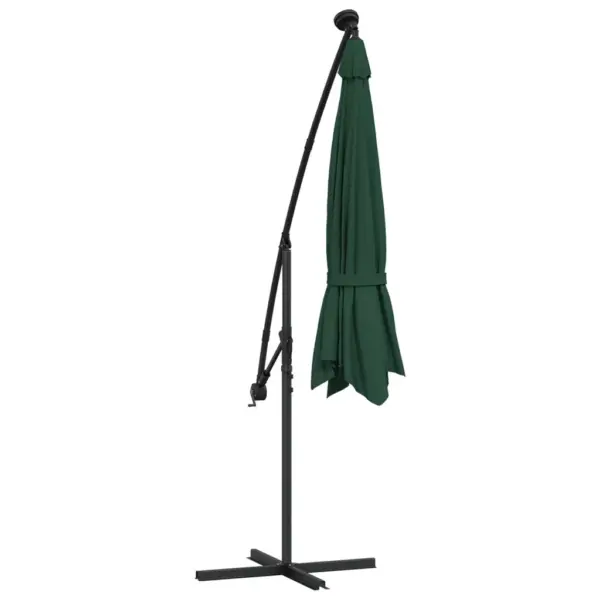 Rippuv päikesevari LED-valgustusega, roheline, 300 cm - 8
