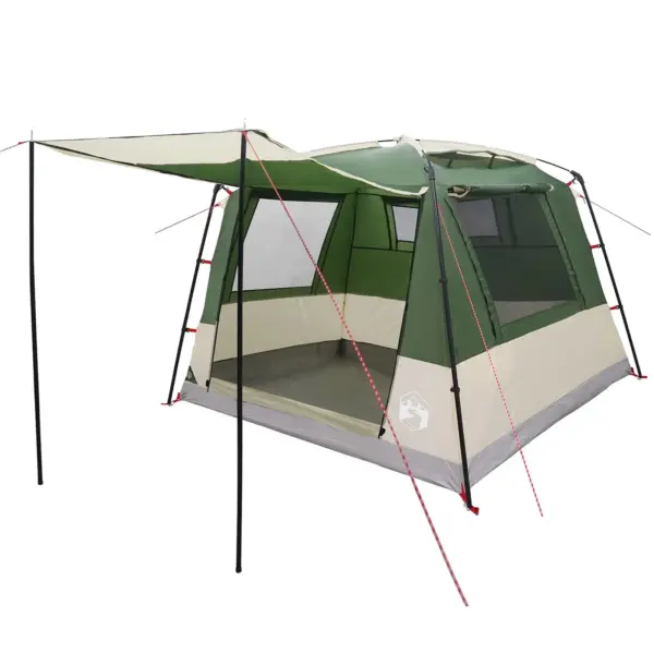 Roheline telk 10 inimesele, 185T polüester PU-kattega, 310 x 310 x 221 cm – 2