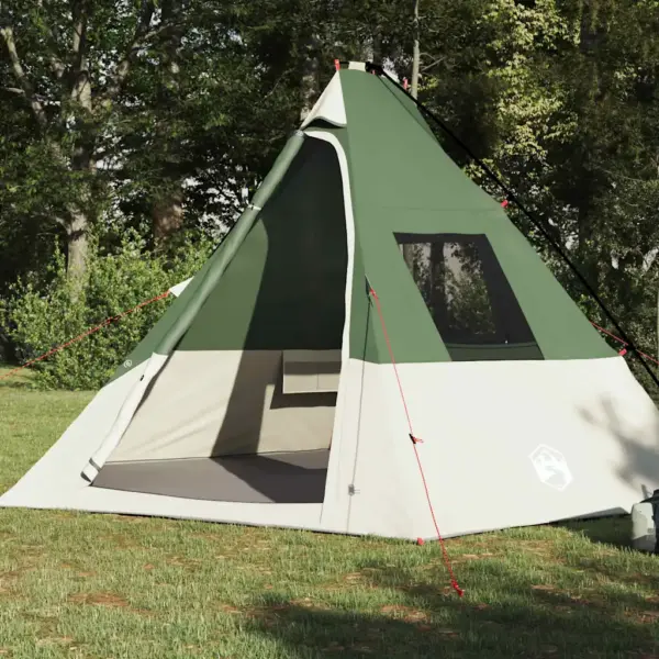 Roheline tipi telk 6-le, õhuavaga, taft, 383 x 338 x 217 cm – 3