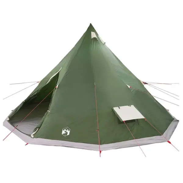 Suur tipi telk õhuava ja E-portiga, roheline taftkangas, 12-le, 560 x 560 x 300 cm – 2