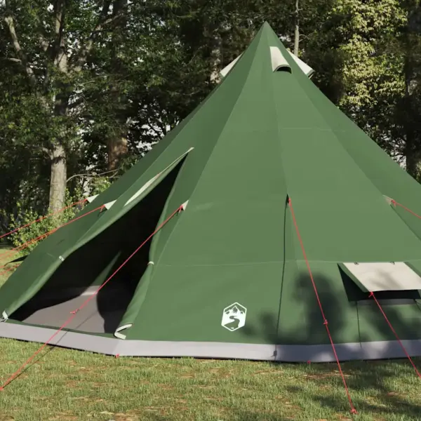 Suur tipi telk õhuava ja E-portiga, roheline taftkangas, 12-le, 560 x 560 x 300 cm – 3
