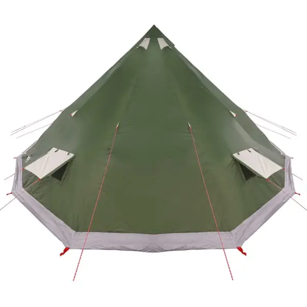 Suur tipi telk õhuava ja E-portiga, roheline taftkangas, 12-le, 560 x 560 x 300 cm – 5