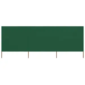 Roheline tuulekaitse sein 3 paneeliga, mittekootud kangas ja puitpostid, 400 x 160 cm