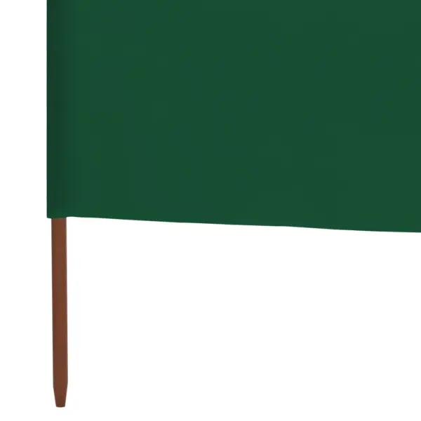 Roheline tuulekaitse sein 3 paneeliga, mittekootud kangas ja puitpostid, 400 x 160 cm - 4