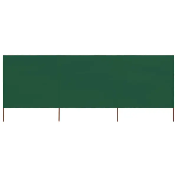 3-paneeline tuulekaitse sein mittekootud kangast, roheline, 400 x 120 cm - 3