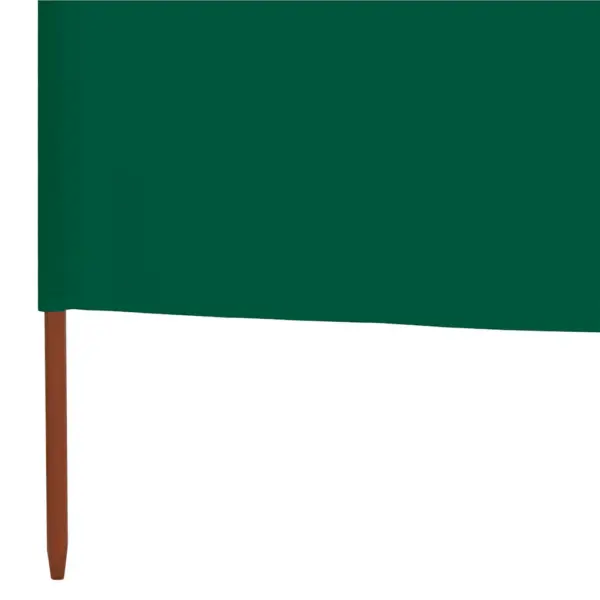 Roheline tuulekaitse sein 6 paneelist, mittekootud kangas ja puitpostid, 600 x 120 cm - 5