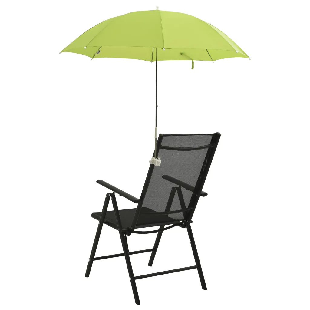 Klambriga matka- ja aiatooli päevavarjud, roheline, 105 cm, 2 tk