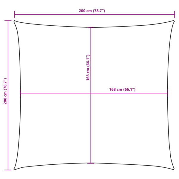 Vettpidav ruudukujuline päikesepuri oxford-kangast, terrakota, 2 x 2 m – 10