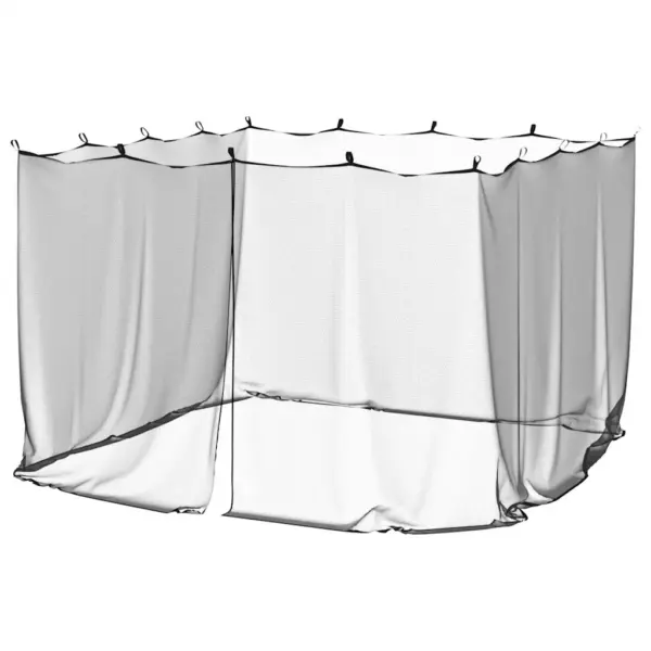 Ristkülikukujuline sääsevõrk aiapaviljonile, must, 300 x 300 x 200 cm – 2