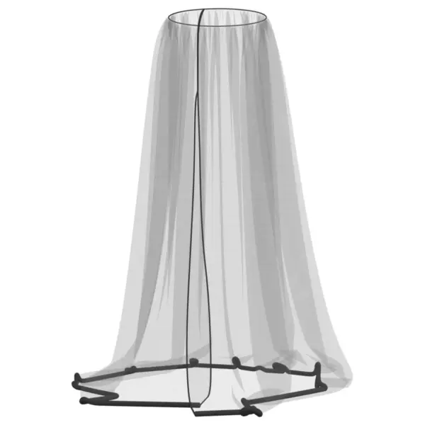 Ümar sääsevõrk aiavihmavarjule, must polüester, 300 x 230 cm – 4