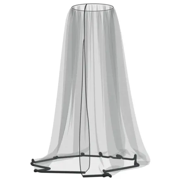 Ümmargune sääsevõrk päikesevarjule, tõmblukuga, must, 330 x 250 cm – 4