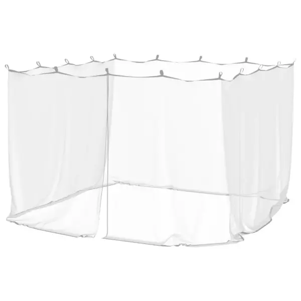 Ristkülikukujuline sääsevõrk paviljonile, tõmblukuga ava, valge, 300 x 300 x 200 cm – 2