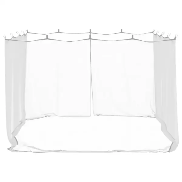 Ristkülikukujuline sääsevõrk paviljonile, tõmblukuga ava, valge, 300 x 300 x 200 cm – 5