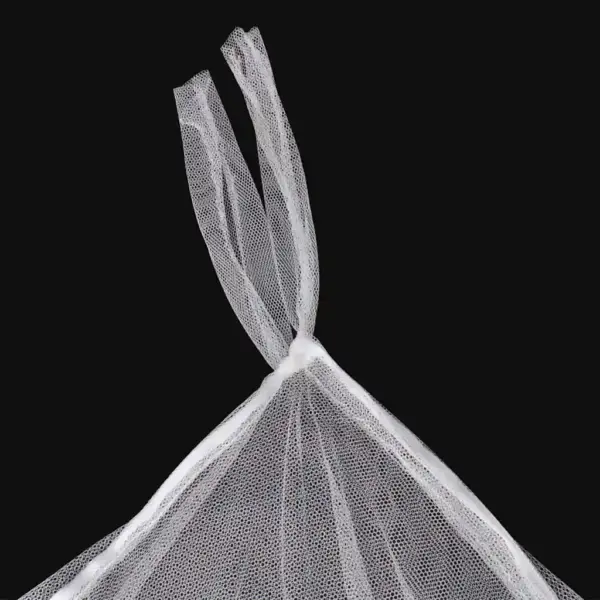 Sääsevõrk voodile 3 avaga, ruudukujuline, valge, 220 x 200 x 210 cm, 2 tk – 6