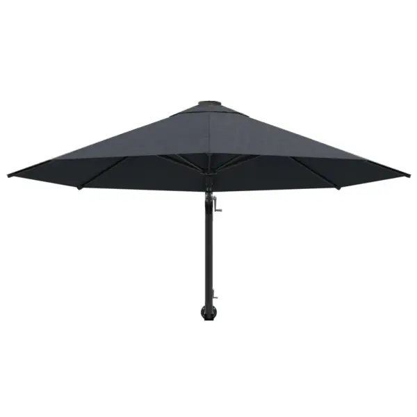 Seinale kinnitatav metallpostiga päikesevari vändasüsteemiga, antratsiithall, 300 cm - 4