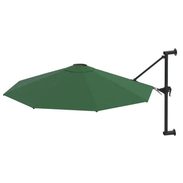 Seinale kinnitatav päikesevari vändasüsteemiga, 300 cm, roheline - 2