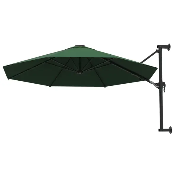 Seinale kinnitatav päikesevari vändasüsteemiga, 300 cm, roheline - 3