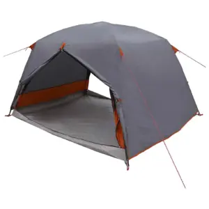 Seljakotitelk 2 inimesele, hall ja oranž, 185T polüester PU-kattega, 220 x 138 x 113 cm