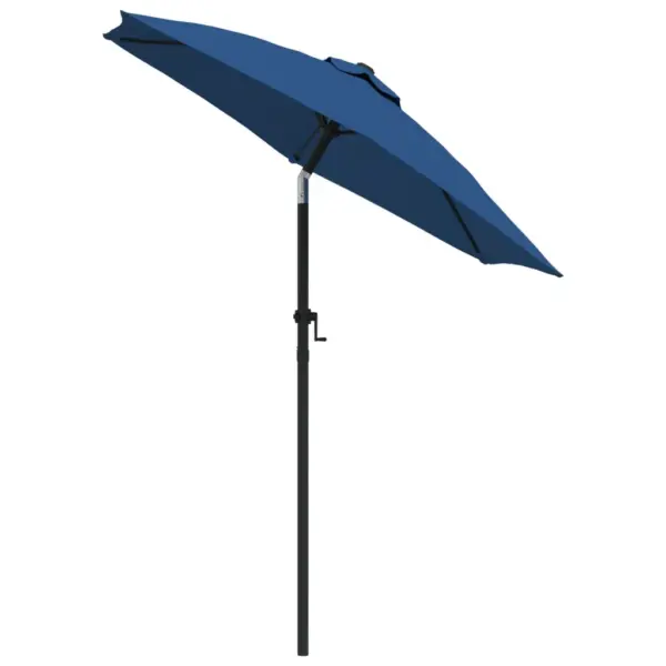 Kallutatav terrassi ja aia päikesevari vändaga, sinine, 200 cm, alumiiniumist varrega - 3