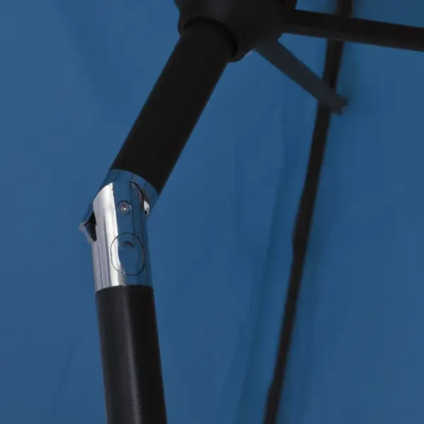 Kallutatav terrassi ja aia päikesevari vändaga, sinine, 200 cm, alumiiniumist varrega - 6