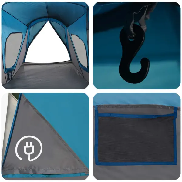 Avar sinine peretelk 610 x 610 x 210 cm, 185T polüester PU-kattega – 10