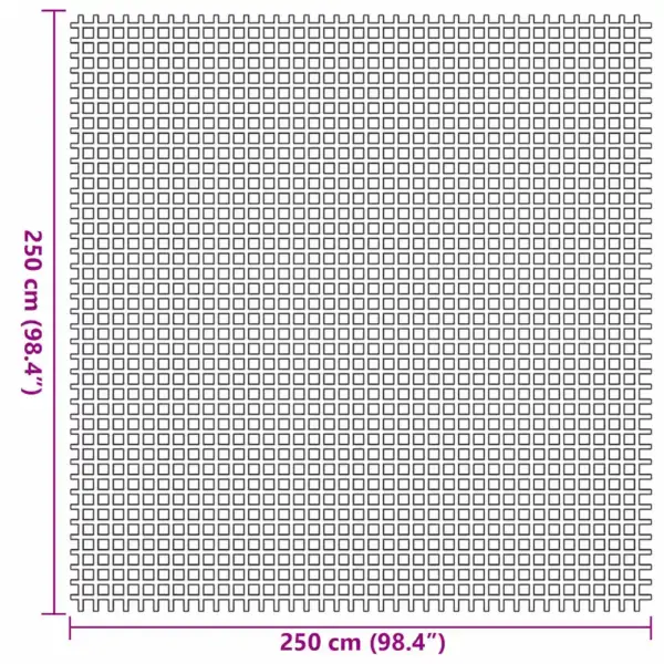 Sinine polüestrist telgivaip 250 x 250 cm, kerge ja vastupidav – 7