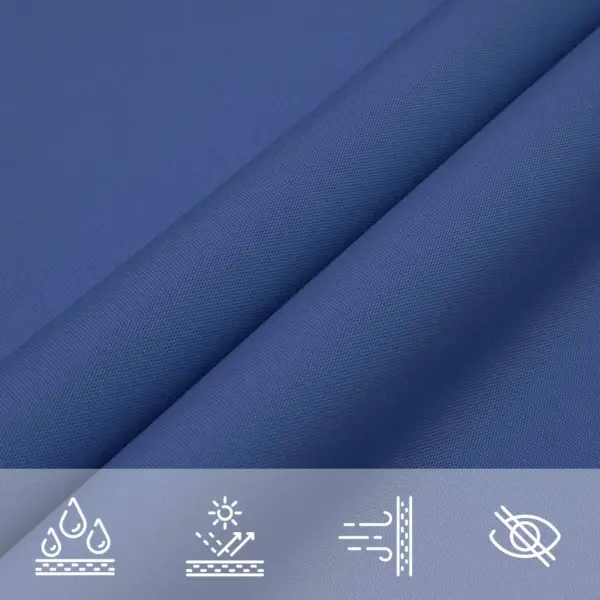 Ristkülikukujuline päikesepuri UV-kaitsega, sinine, 6 x 2,5 m, Oxford-polüester – 6