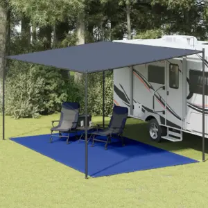 Sinine telgimatt 300 x 500 cm, HDPE, aasadega nurkades