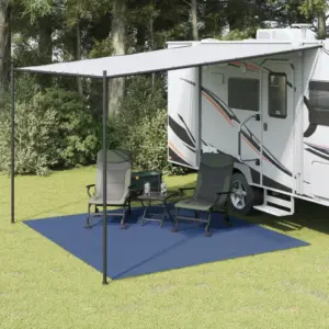Sinine PVC-vahtkattega telgivaip 3 x 3 m