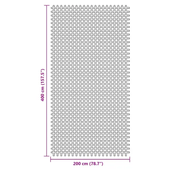 Sinine telgivaip välitingimustesse, 4 x 2 m, PVC-vahtkattega polüestervõrk – 7