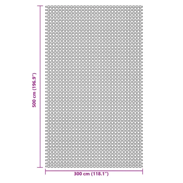 Telgivaip haagissuvila ja telgi alla, sinine PVC-vahtkattega polüestervõrk, 5 x 3 m – 7