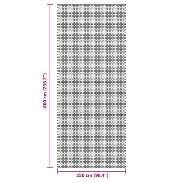 Sinine telgivaip haagissuvila varikatuse alla, PVC-vahtkattega polüestervõrk, 6 x 2,5 m – 7