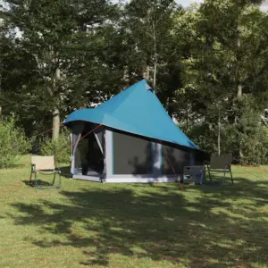 Sinine tipi peretelk varikatusega, taft, 6-le, 404 x 370 x 270 cm