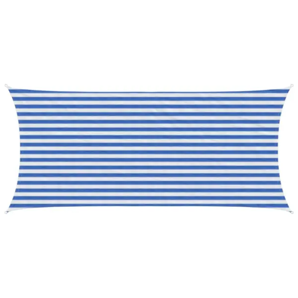 Päikesepuri aeda ja terrassile, sinine-valge HDPE, 2 x 4,5 m – 2