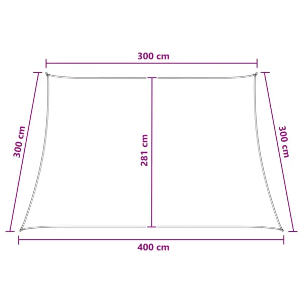 Ristkülikukujuline HDPE päikesepuri, sinine-valge, 4 x 3 m - 8