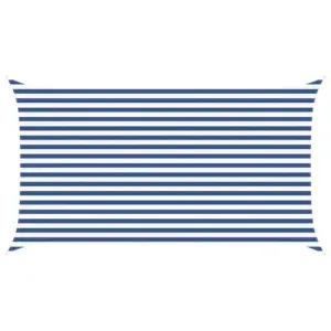 Ristkülikukujuline päikesepuri, sinine-valge, 4,5 x 2,5 m, Oxford-polüester